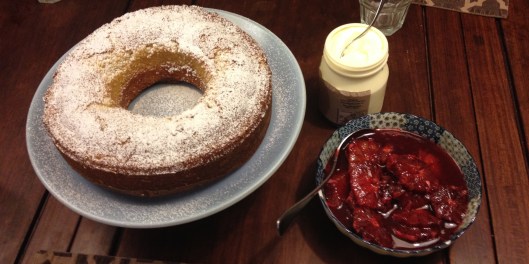 almond cake blood oranges