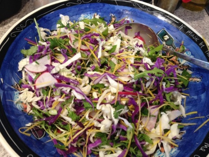 Asian slaw with chicken