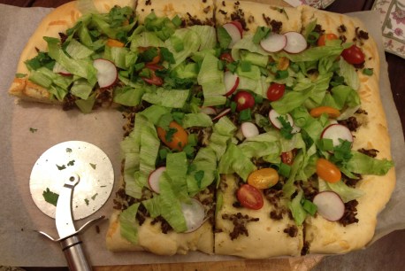 Taco pizza