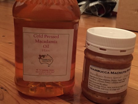 macadamia oil and honey spread
