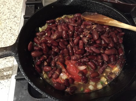 add beans, oregano and tomato paste