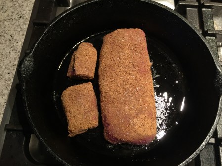 fry lamb fillets over medium high heat