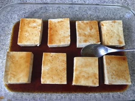 marinate tofu in soy and honey