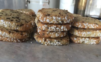coffee almond shortbread