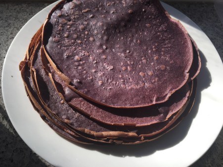 purple corn crepes