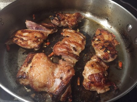 crisp chicken thighs