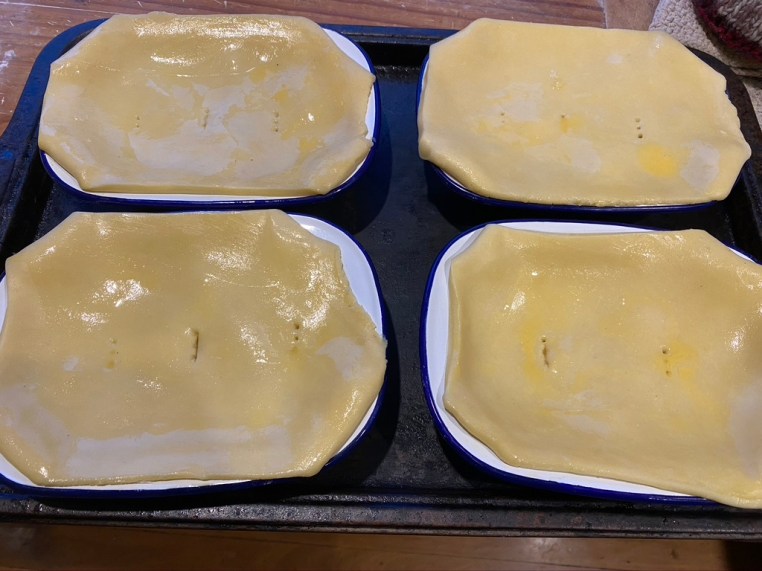 brush pastry with egg