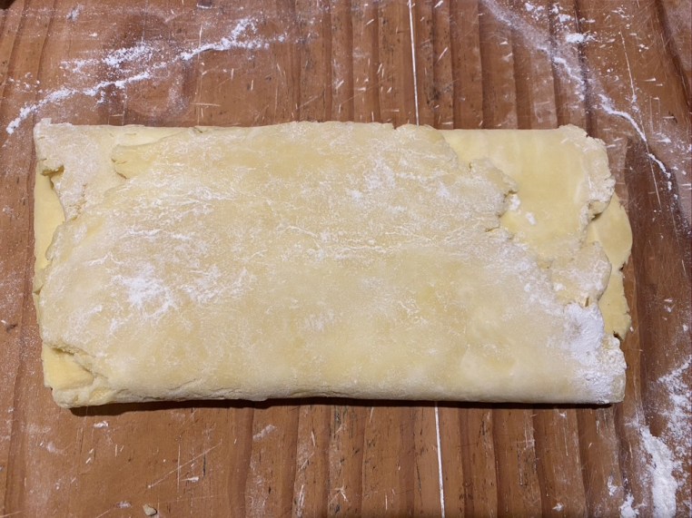 fold pastry in thirds