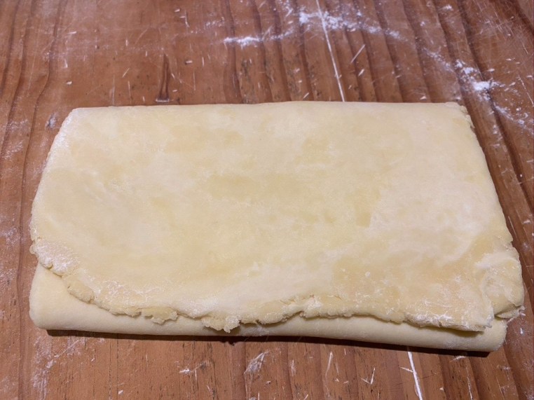 roll out and fold in thirds again