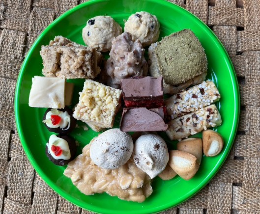 platter of Christmas biscuits