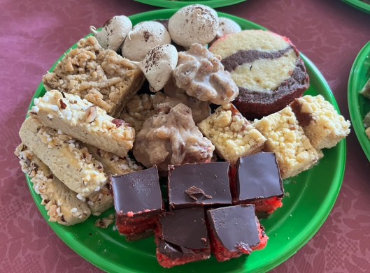 platter of Christmas biscuits