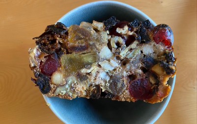 slice of stained glass window cake