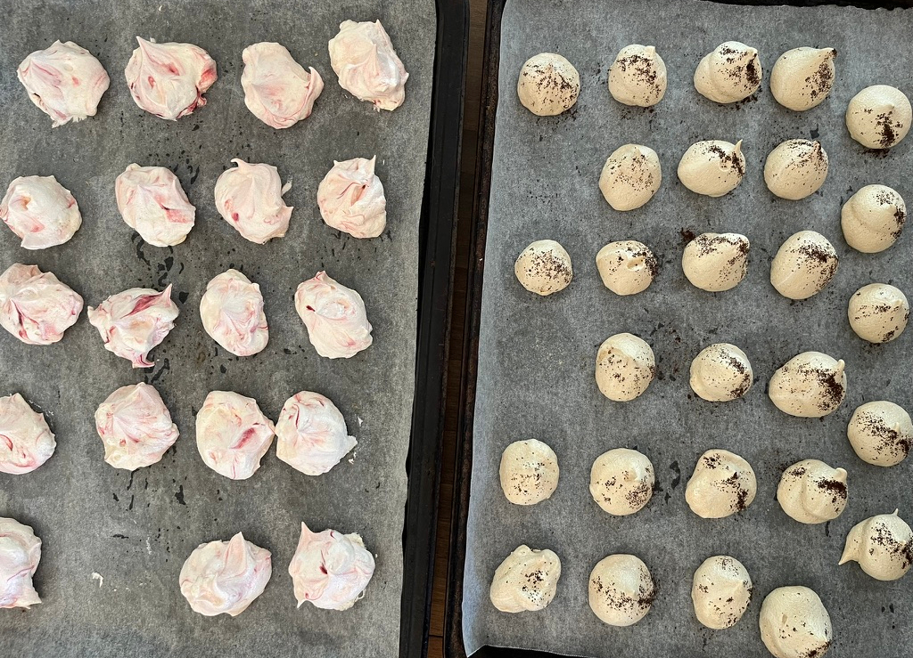 meringues on a tray